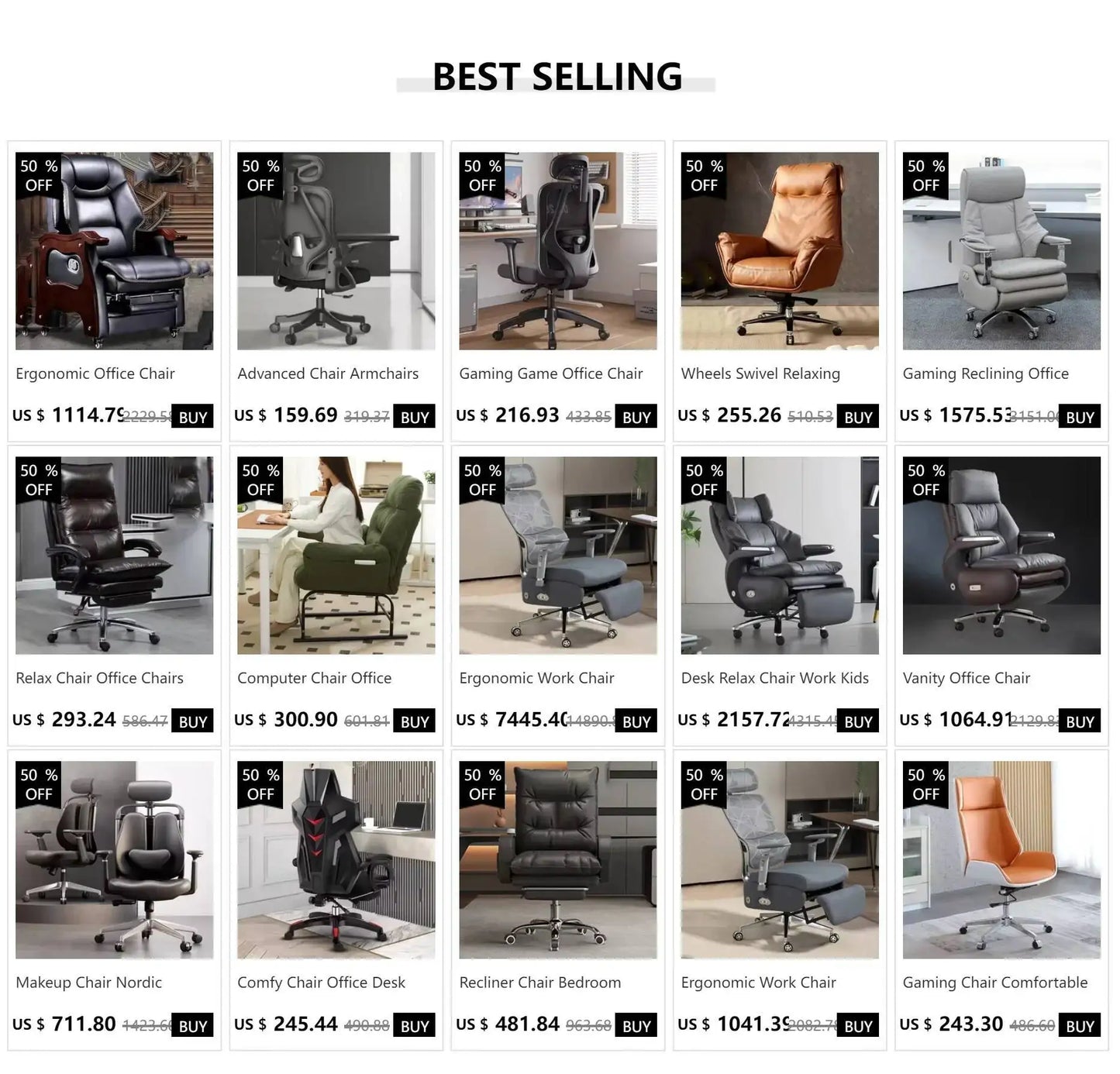 Furniture Chair Relaxation Luxury Adjustable Armchair Home Office Recliner Comtable Work Gamer Pc Gaming Silla Oficina Relax