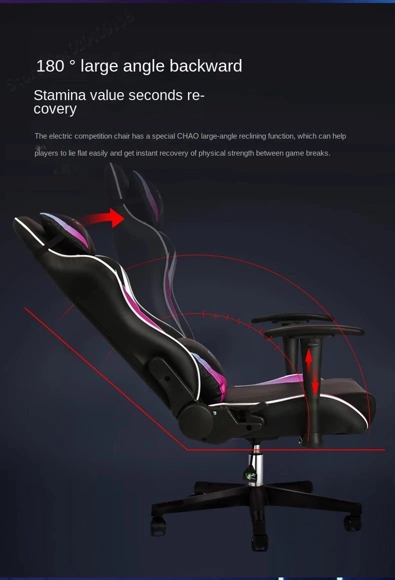 Gaming Chair Home Office Computer Chair Reclining Comfortable Chaise Gaming Lift Backrest Boss Chair