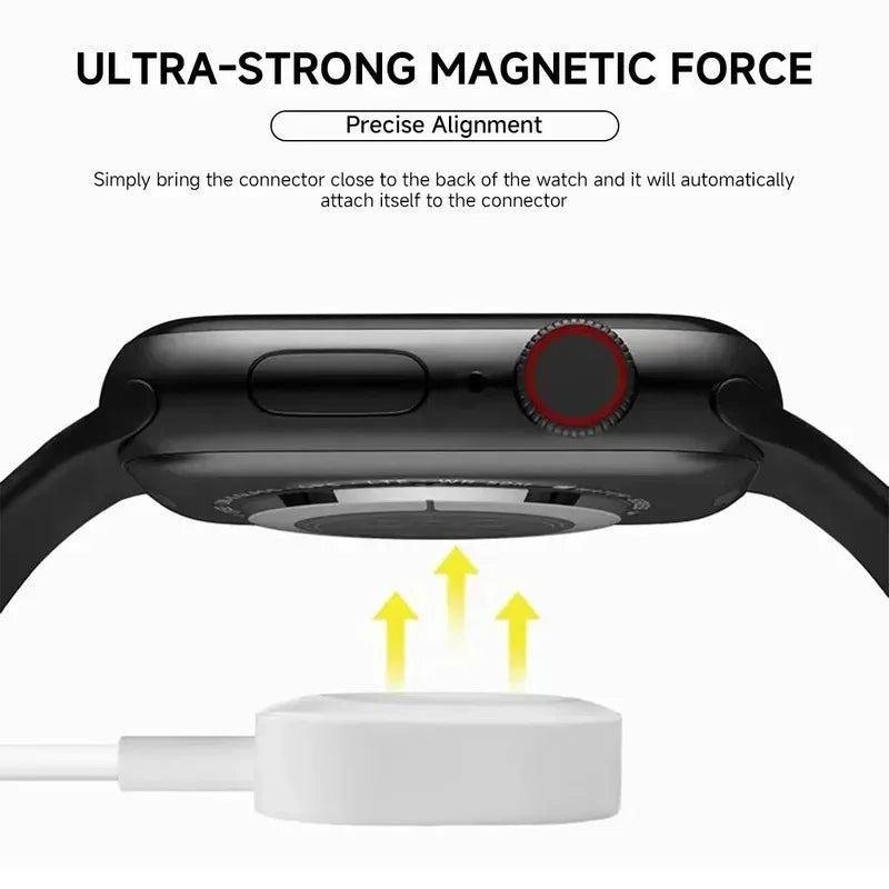 2025 Magnetic Wireless USB A Fast Charger for Apple Watch Ultra Series 9 8 7 6 SE Type C Cable Charging for iWatch Series 5 3 2