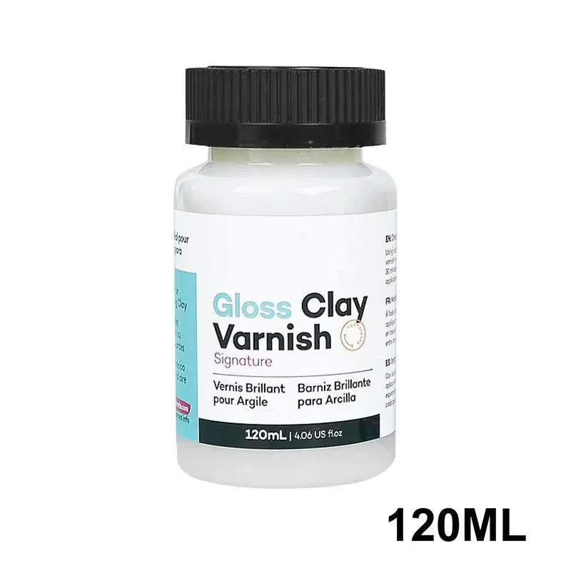 20/60/120ml Clay Varnish Acrylic Air Dry High Gloss Finish Air Dry Clay Sealant for Ceramics Oil Painting Wood Maintenance