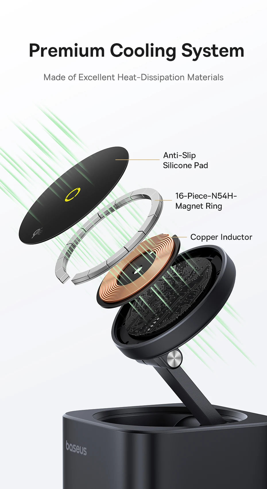 Baseus Magnetic Wireless Charger Qi2 15W for iPhone 17 Air 16 Pro Max MagSafe Fast PD HUB HDMI 4K60Hz USB3.2 SD TF Phone Charger