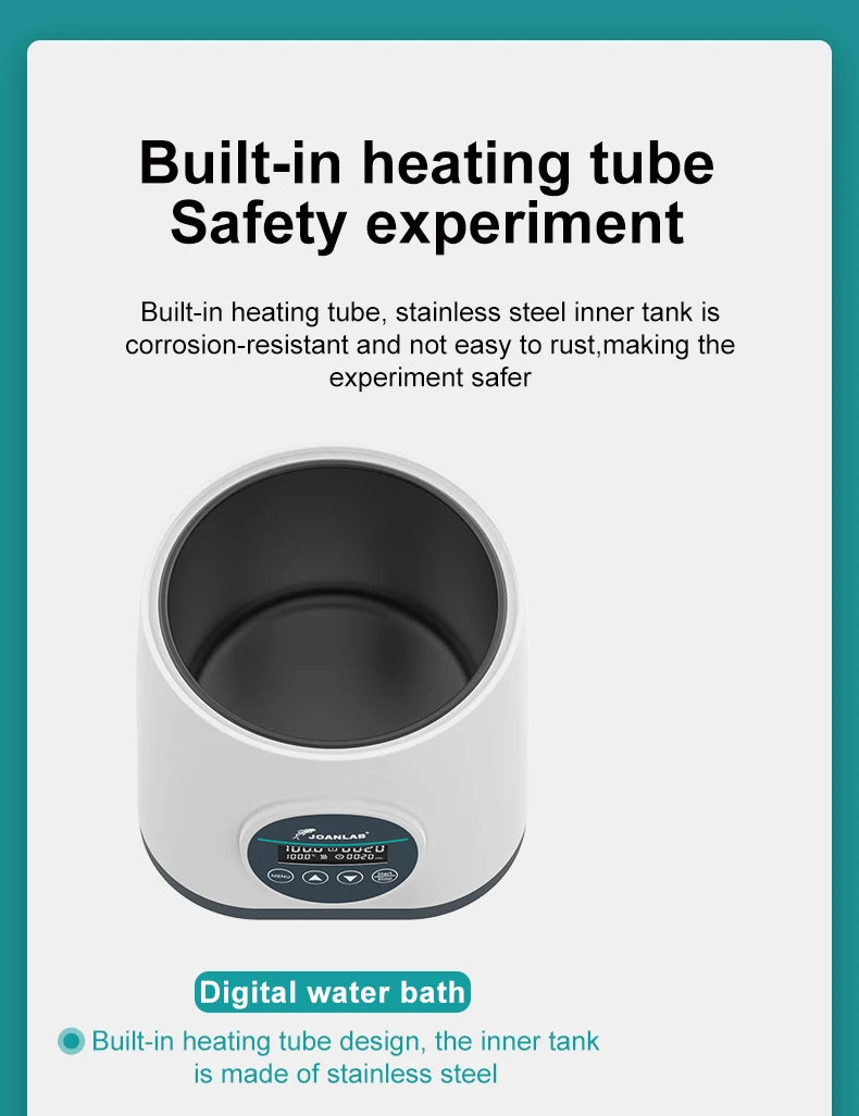 JOANLAB Water Bath Laboratory Constant Temperature Digital Display Room temperature -100℃ Anti-dry Burning Function 2L 110/220V