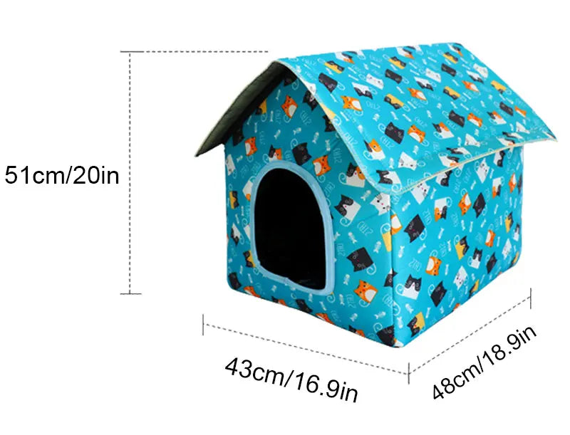 Waterproof Cat House for Outdoors Rainproof Dog House Cat House Villa Tent Collapsible Pet Shelter house waterproof sun proof