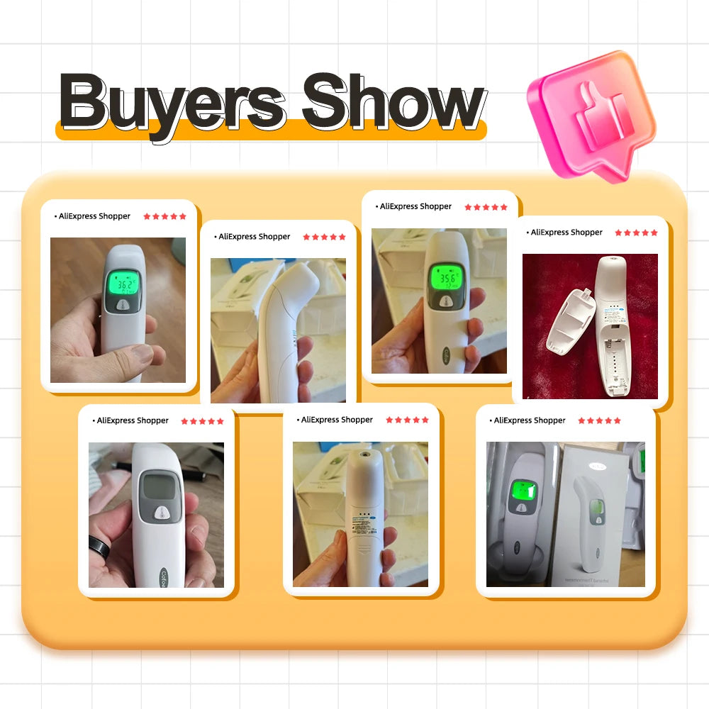 Cofoe 2 in 1 Digital Forehead & Ear Thermometer Non-Contact Medical Thermometer Baby/Adult ±0.1℃ Temperature precise Measure