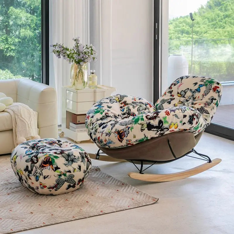 Light Luxury, Single, Lazy, Rocking Chair, Sofa, Recliner, Home, Living Room, Balcony, Leisure, Snail