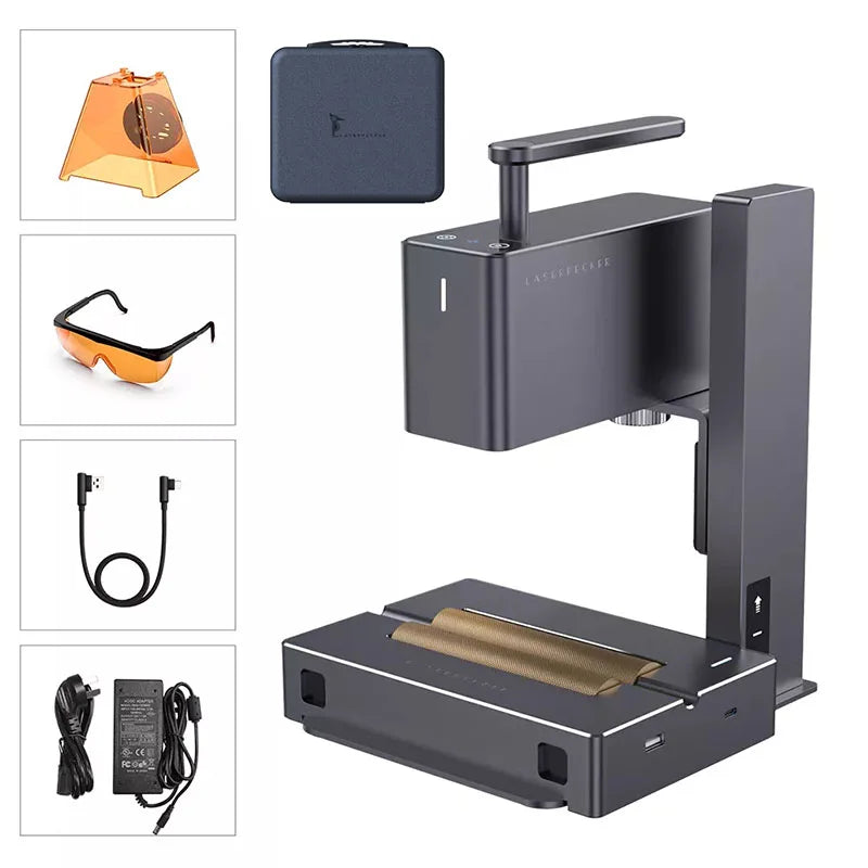 Laserpecker Laser Engraving Machine With 5W 2K Bluetooth 5.0 Mini Portable Engraver For Woodworking DIY Paper Leather LP2
