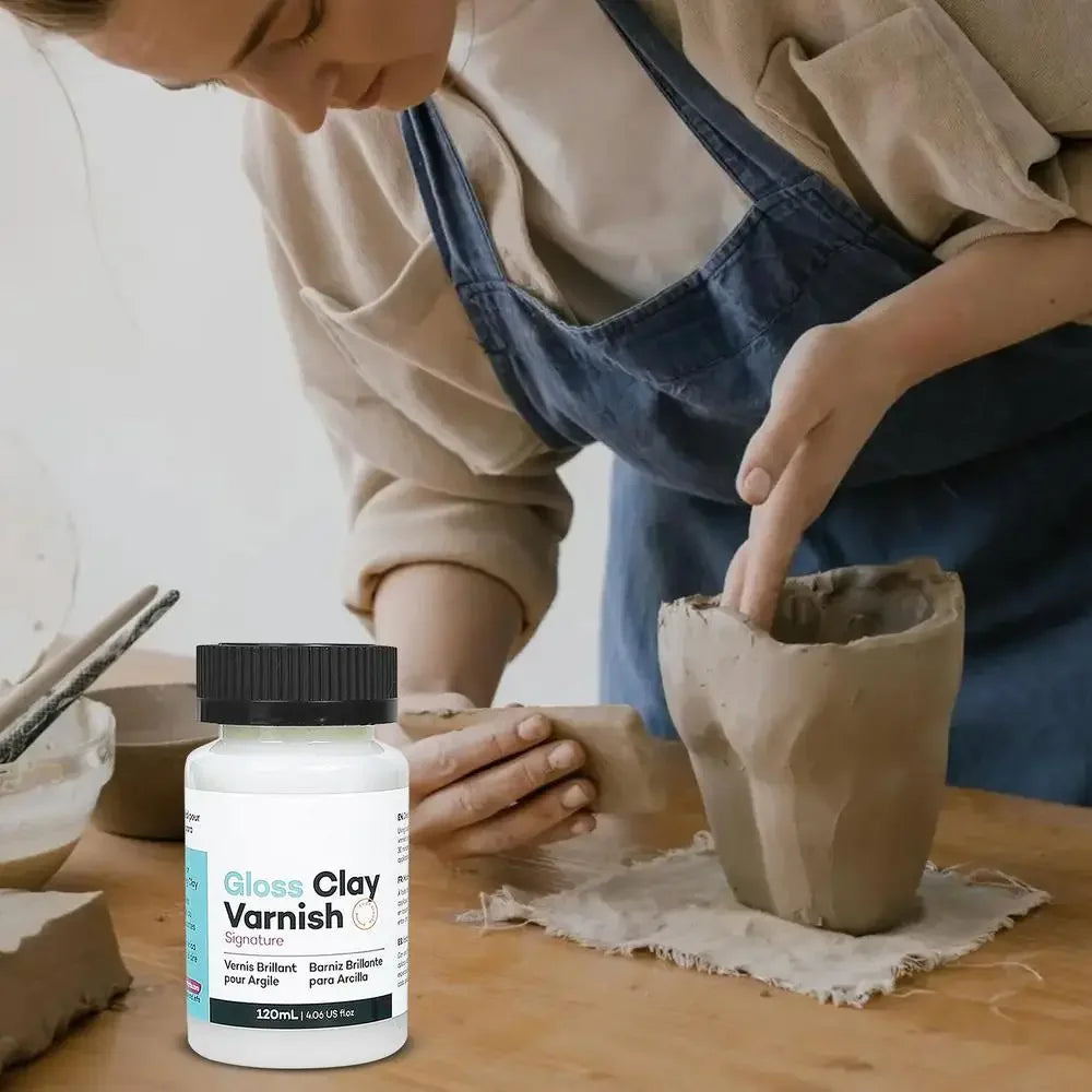 20/60/120ml Clay Varnish Acrylic Air Dry High Gloss Finish Air Dry Clay Sealant for Ceramics Oil Painting Wood Maintenance