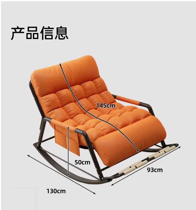 Recliner Rocking Chair Sitting and Sleeping Dual-purpose Lunch Break Chair Balcony Home Leisure Lazy Sofa Chair Ergonomic