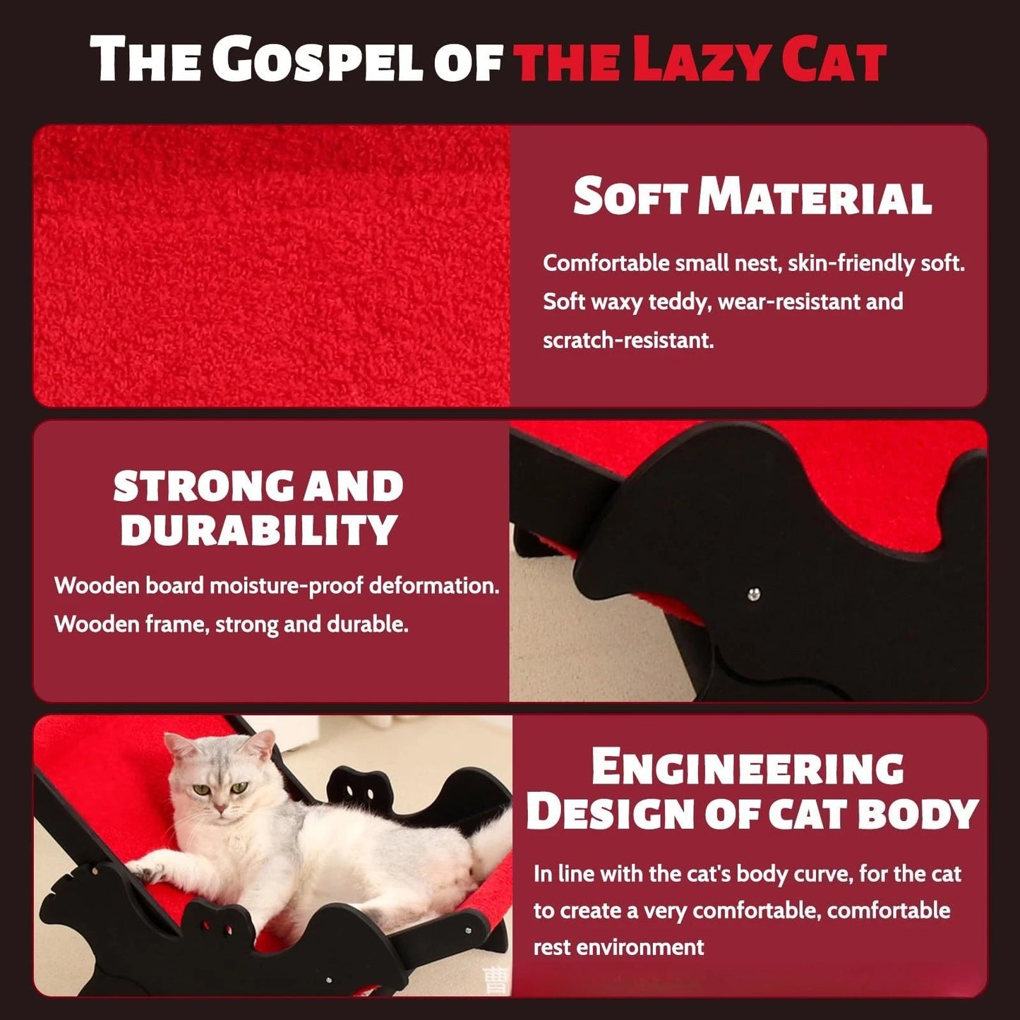Cat recliner wholesale bat European and American Halloween black red four-season universal couch plus beach chair sofa cat nest