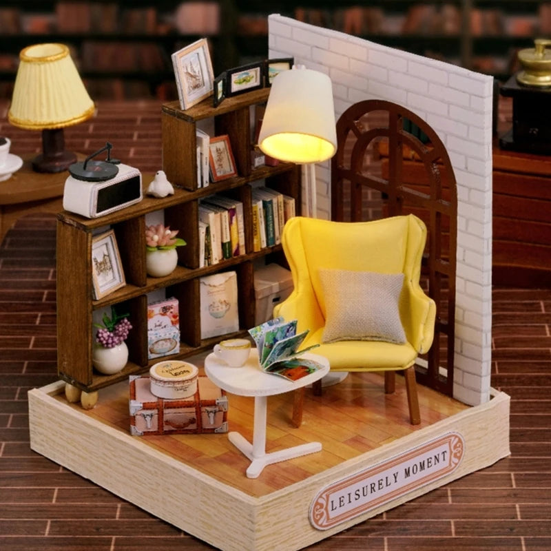 Dollhouse DIY Miniature Furniture Kits Mini Handmade Craft Little House
