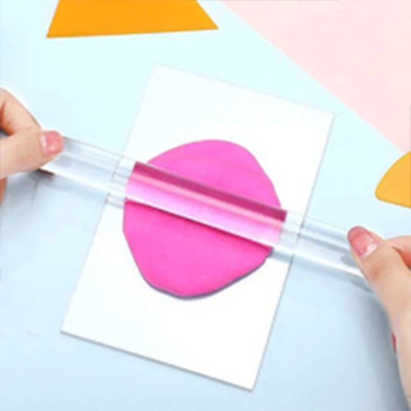 2PCS Acrylic Clay Tool Mud Press Stick Tool DIY Modelling Clay Tools Pottery porcelain clay cutters roller crafting tools TYGJ5