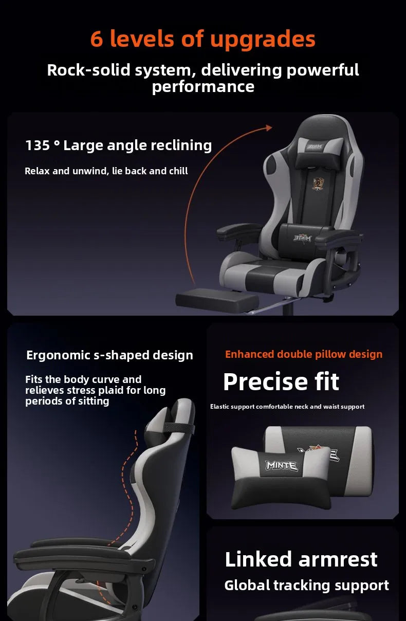 Gaming chair, home, comfortable, sedentary, dormitory, sofa single, game seat, reclining, ergonomics