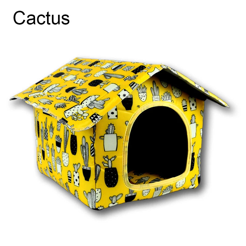 Waterproof Cat House for Outdoors Rainproof Dog House Cat House Villa Tent Collapsible Pet Shelter house waterproof sun proof