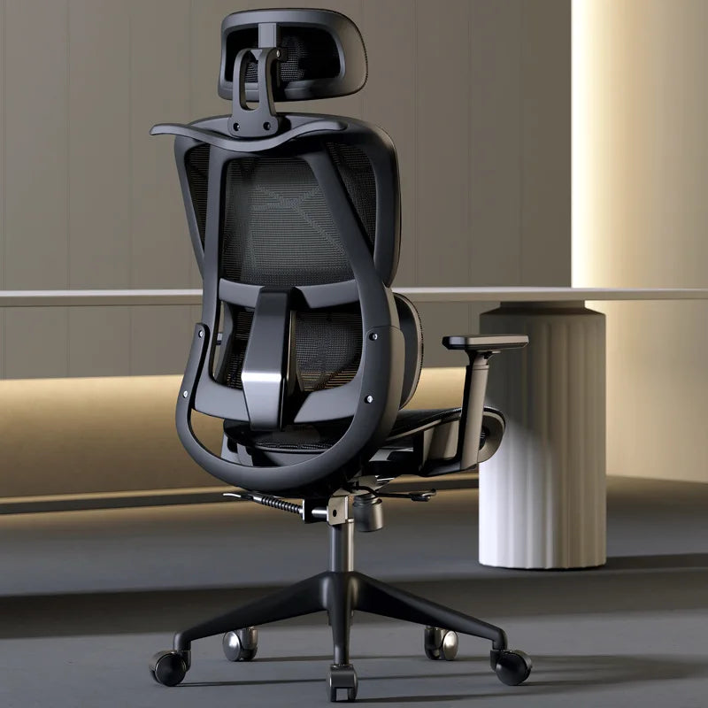 Ergonomic Office Chair Reclining Lumbar Support Headrest Adjustable Armrests Footrest Bureaustoel Home Office Gaming Room
