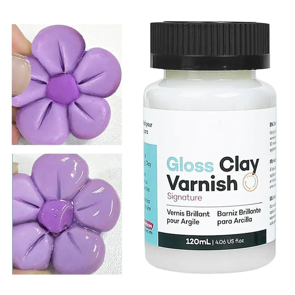 20/60/120ml Clay Varnish Acrylic Air Dry High Gloss Finish Air Dry Clay Sealant for Ceramics Oil Painting Wood Maintenance