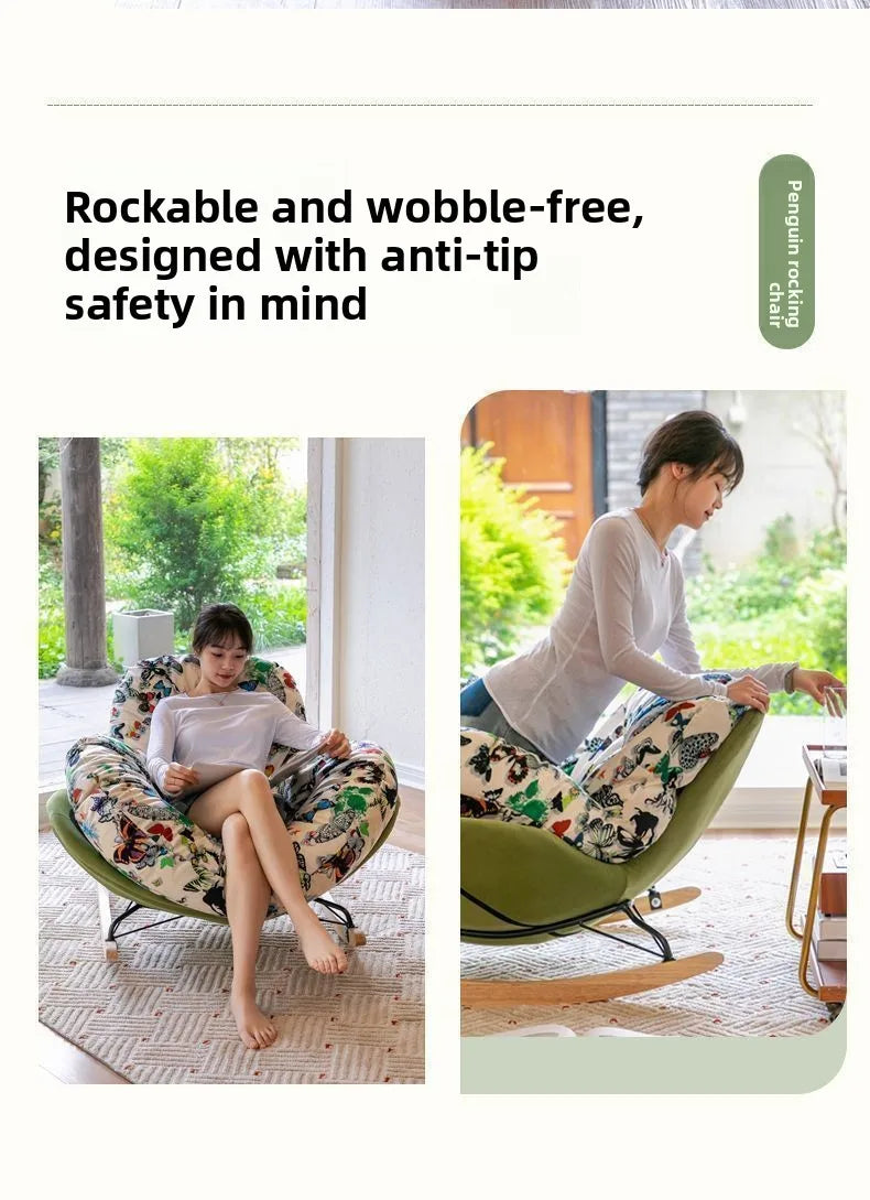Light Luxury, Single, Lazy, Rocking Chair, Sofa, Recliner, Home, Living Room, Balcony, Leisure, Snail