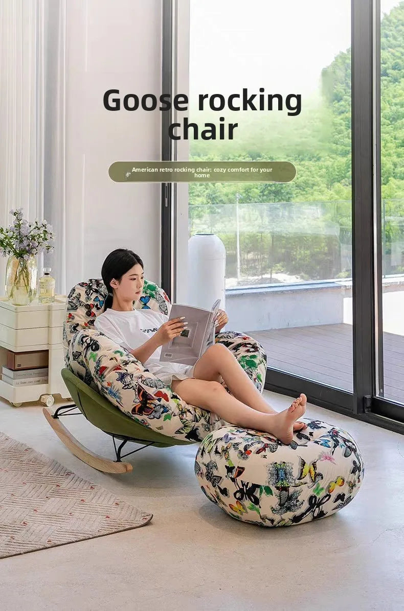 Light Luxury, Single, Lazy, Rocking Chair, Sofa, Recliner, Home, Living Room, Balcony, Leisure, Snail