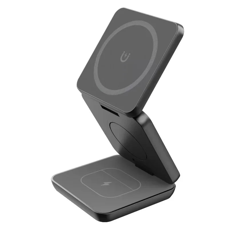 100W Foldable Magnetic Station 3 in 1 Fast Wireless Charger Stand For Magsafe iPhone 16 15 14 13 12 Pro Max iWatch 8 7 6 Airpods