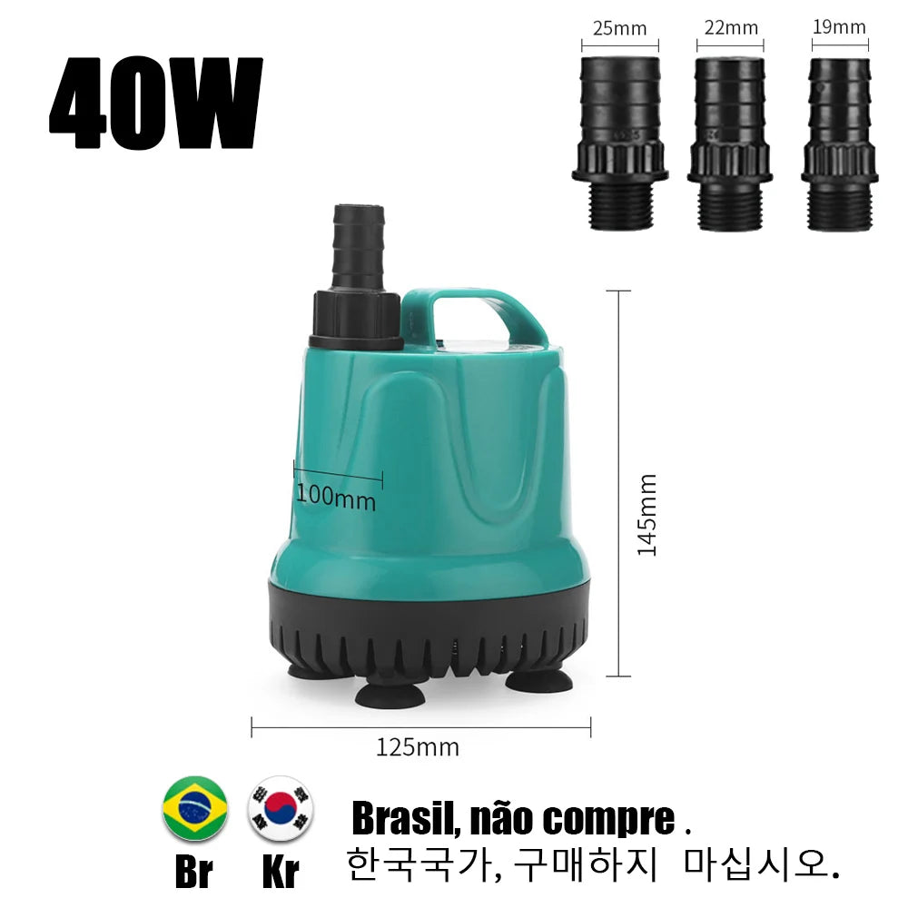 Bottom Suction Water Pump Aquarium 220V-240V Submersible Pump For Water Cycle and Pumping of the Fish Tank