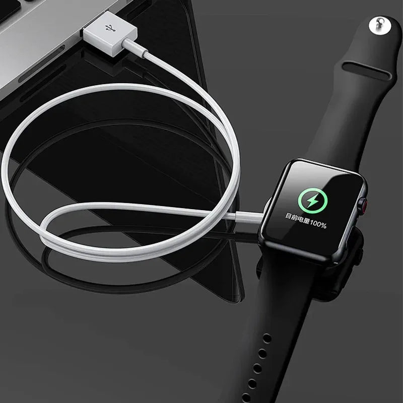 2025 Magnetic Wireless USB A Fast Charger for Apple Watch Ultra Series 9 8 7 6 SE Type C Cable Charging for iWatch Series 5 3 2
