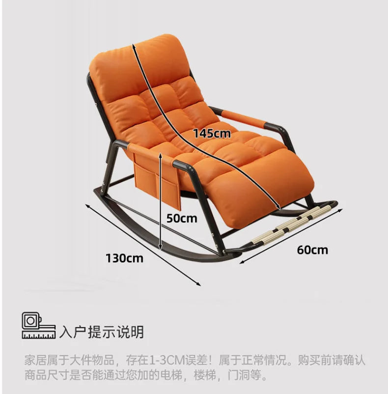 Recliner Rocking Chair Sitting and Sleeping Dual-purpose Lunch Break Chair Balcony Home Leisure Lazy Sofa Chair Ergonomic