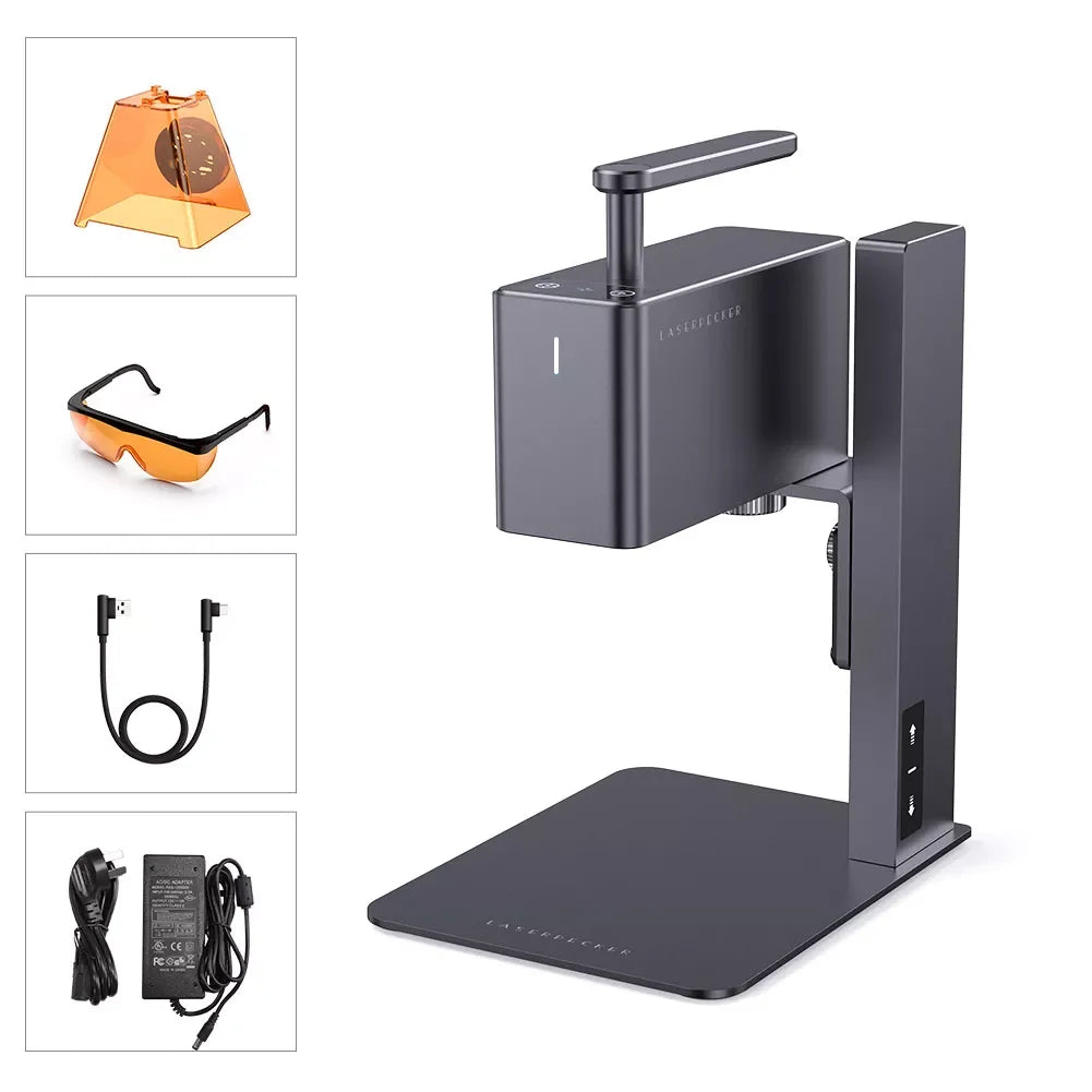 Laserpecker Laser Engraving Machine With 5W 2K Bluetooth 5.0 Mini Portable Engraver For Woodworking DIY Paper Leather LP2