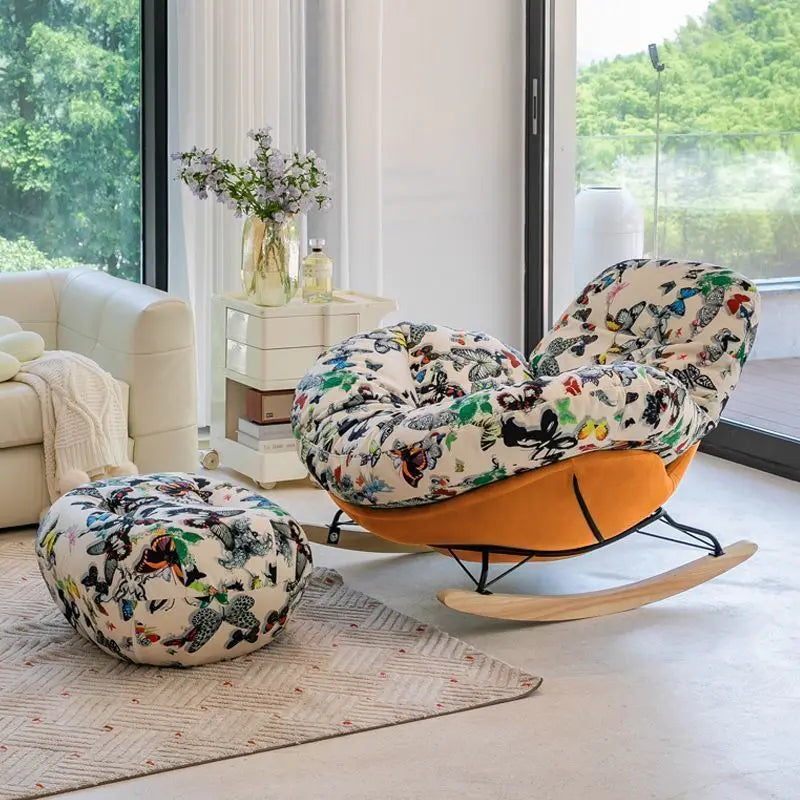 Light Luxury, Single, Lazy, Rocking Chair, Sofa, Recliner, Home, Living Room, Balcony, Leisure, Snail