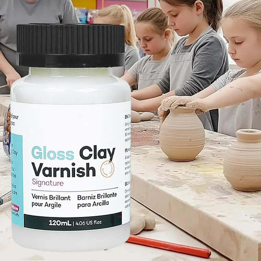 20/60/120ml Clay Varnish Acrylic Air Dry High Gloss Finish Air Dry Clay Sealant for Ceramics Oil Painting Wood Maintenance