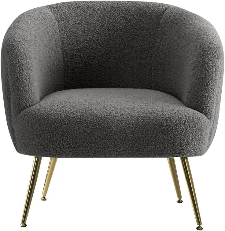 Armchair Sherpa Fabric Recliner Lounge Dining Chairs Sofa Nursing Occasional Seat Reading Seating Armchairs Home Living Room Bed