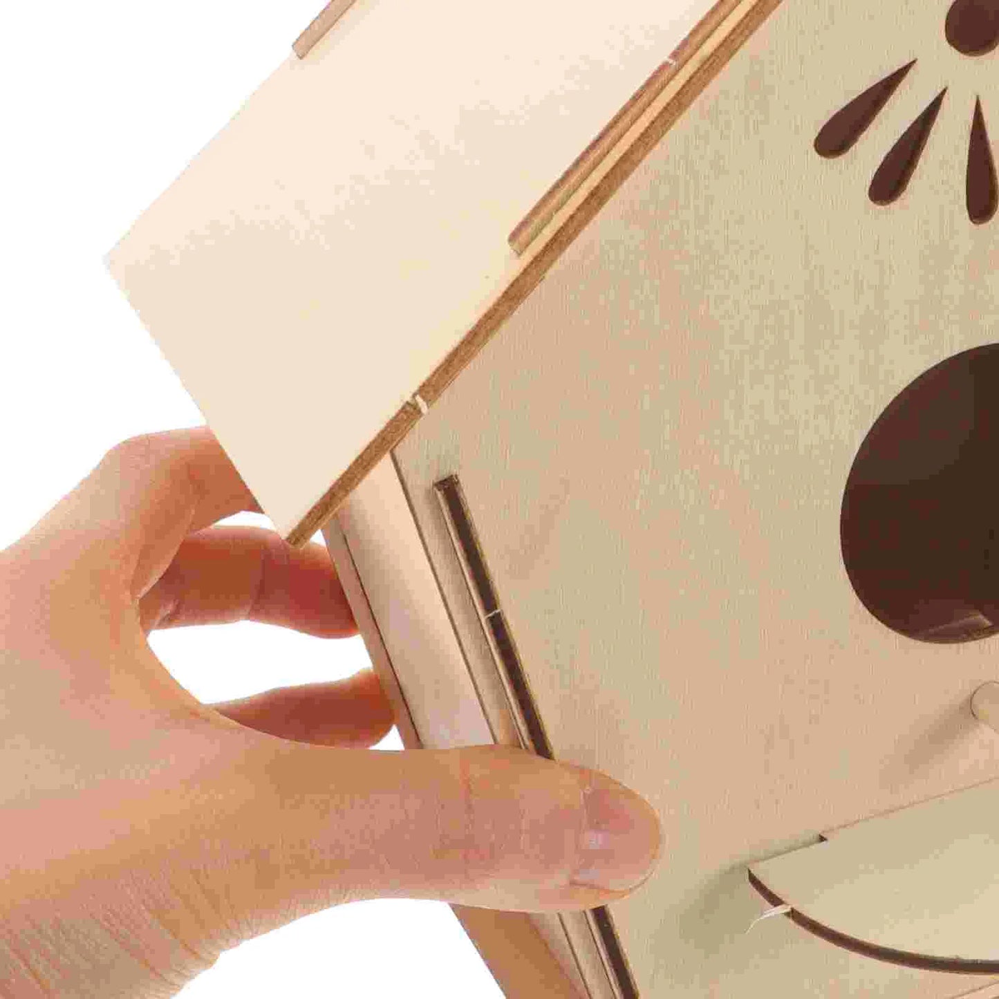 Diy Unfinished Wooden Bird House Kit For Handmade Painting Craft Toy Unpainted Wood Bird Nest Model Graffiti Play