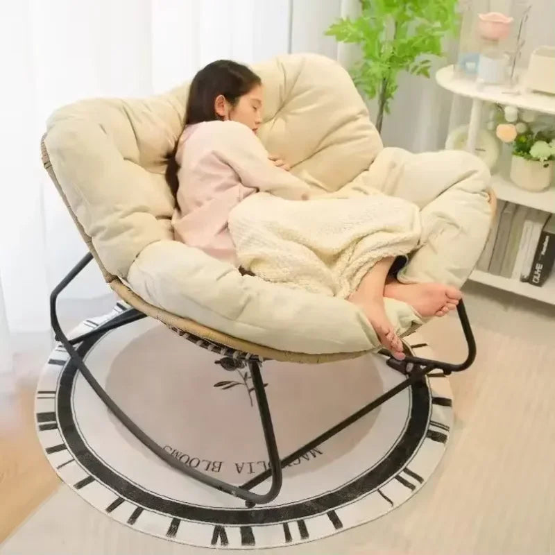 Rocking chair recliner adult balcony home leisure lazy sofa living room single sofa Internet celebrity rocking chair