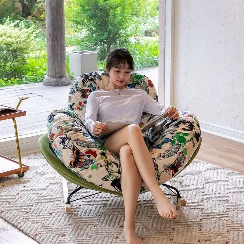 Light Luxury, Single, Lazy, Rocking Chair, Sofa, Recliner, Home, Living Room, Balcony, Leisure, Snail