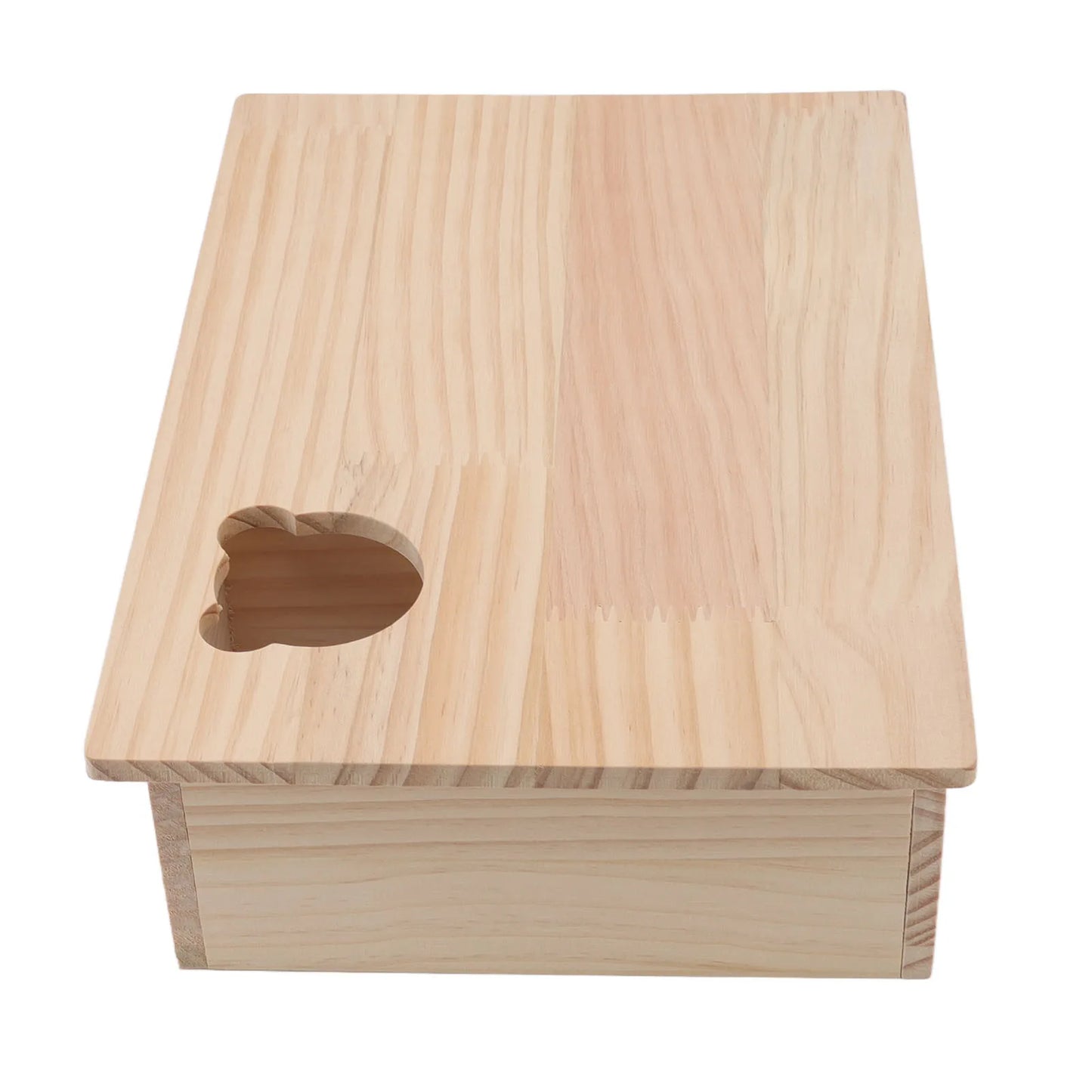 Hamster House Log Movable Roof Stable 6 Bedrooms Pet Hideout House for Hamsters Chinchillas Golden Bears Sleeping and Moving