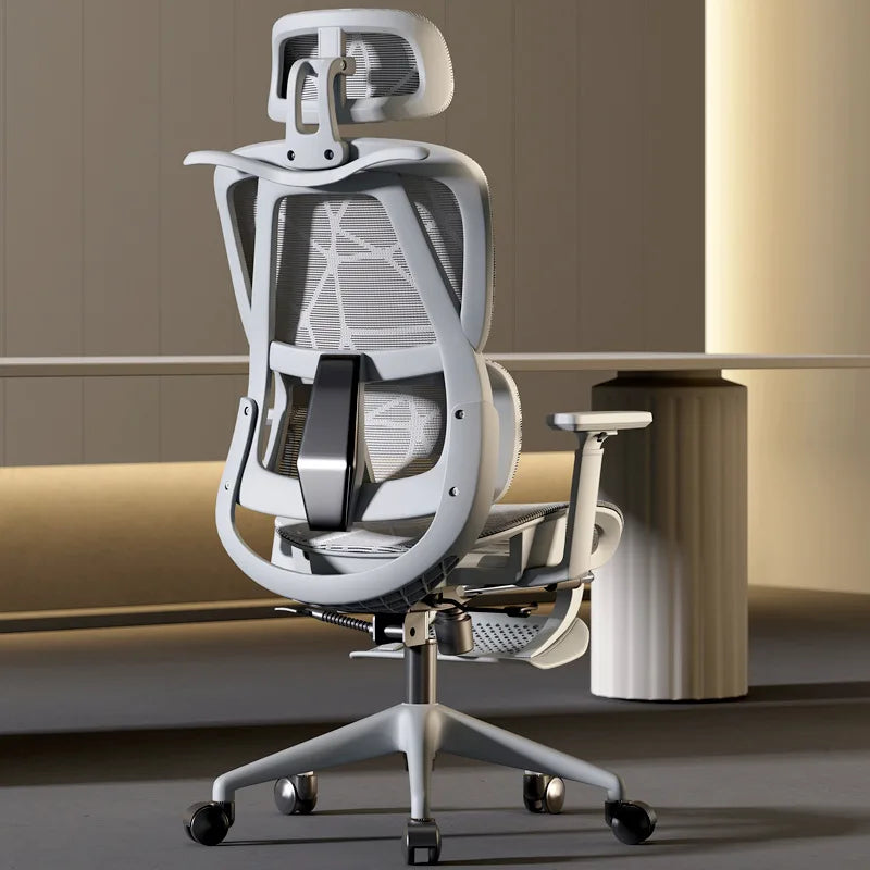 Ergonomic Office Chair Reclining Lumbar Support Headrest Adjustable Armrests Footrest Bureaustoel Home Office Gaming Room