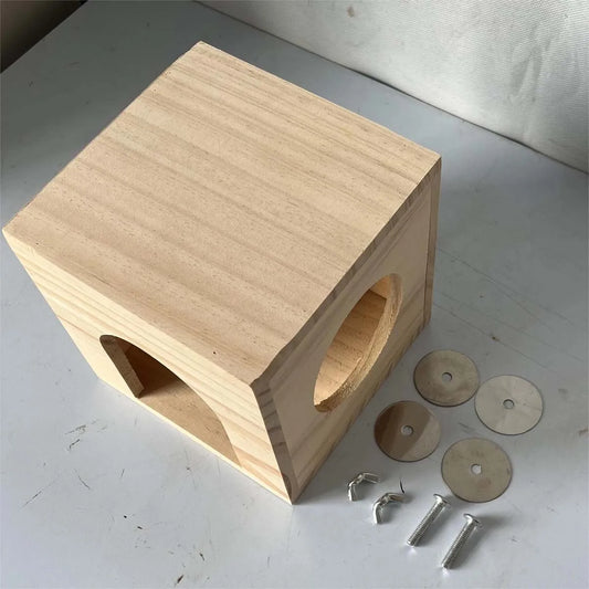 Wooden hamster, golden bear, dodge house, rutin, chicken house, flower branch, hedgehog bedroom, wooden house, house 1 piece