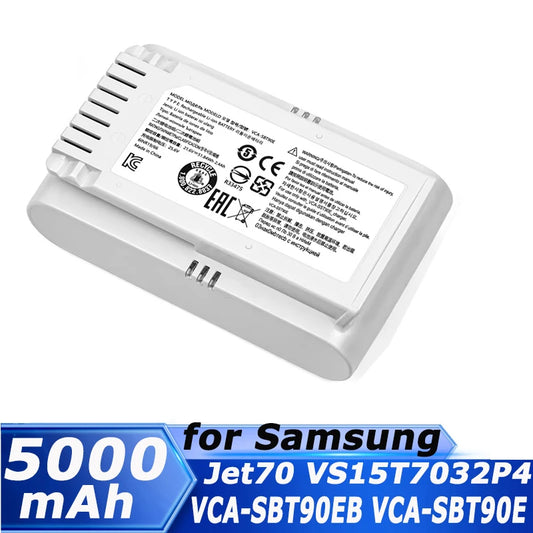 New Battery 21.6V 5000mAh for samsung jet 70 VS15T7032P4 VCA-SBT90E Vacuum Cleaner Batteries