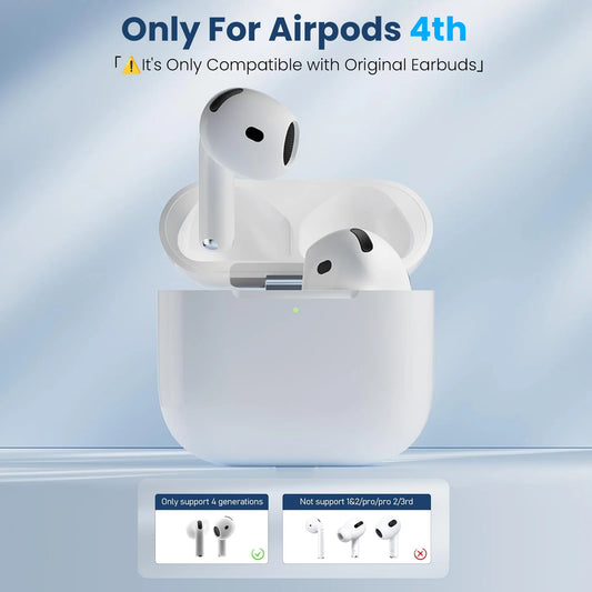 Charging Case For AirPods 4 - BT Wireless 450mAh Charger Box W/ Sync Button Headphone Accessories, USB-C Port, No Earbuds