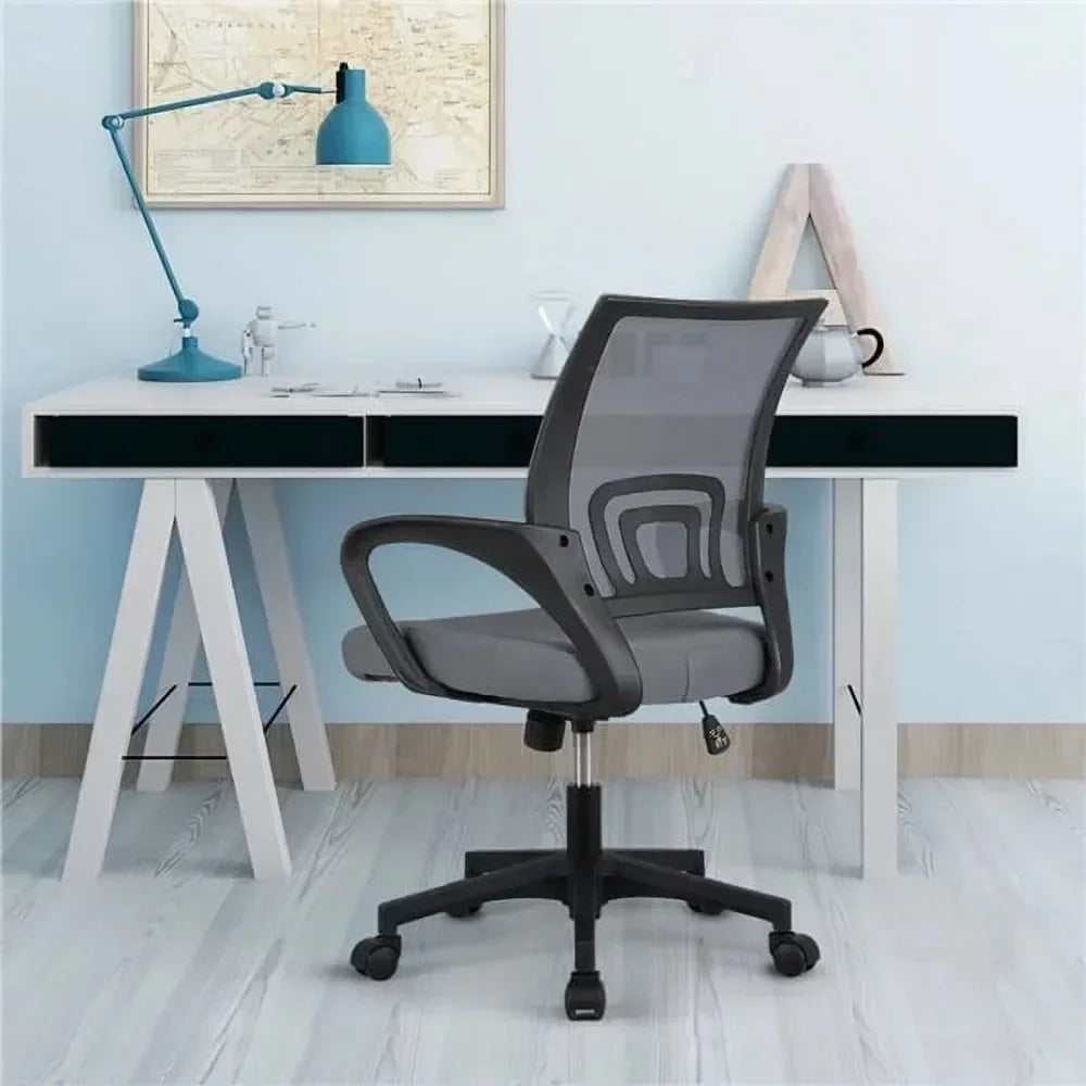 Adjustable Desk Swivel Chairs Computer Chair with Armrests Elastic Chair Flip-up Arms and Lumbar Ergonomic Gamer Recliner Chair