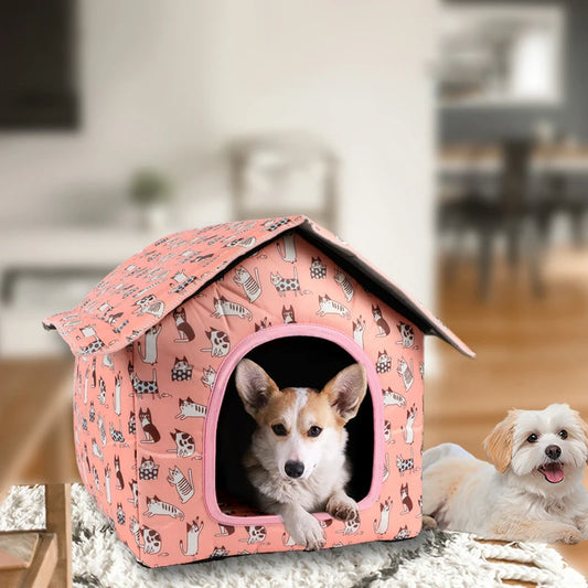 Waterproof Cat House for Outdoors Rainproof Dog House Cat House Villa Tent Collapsible Pet Shelter house waterproof sun proof