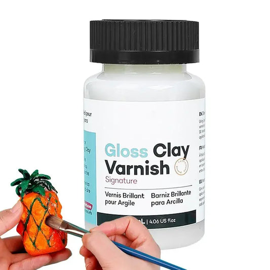 20/60/120ml Clay Varnish Acrylic Air Dry High Gloss Finish Air Dry Clay Sealant for Ceramics Oil Painting Wood Maintenance