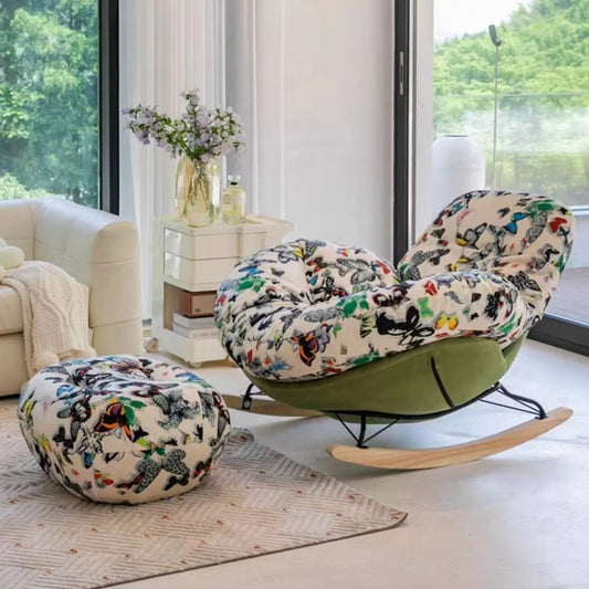Light Luxury, Single, Lazy, Rocking Chair, Sofa, Recliner, Home, Living Room, Balcony, Leisure, Snail